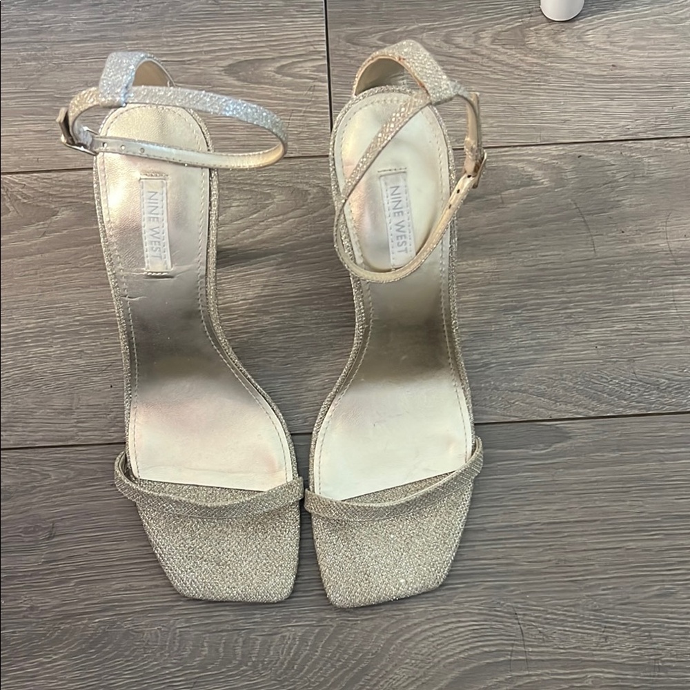 Nine West Women's Champagne Strappy Heels